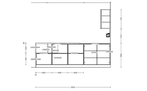 Einbauküche NovaLux Seidengrau Hochglanz Lack